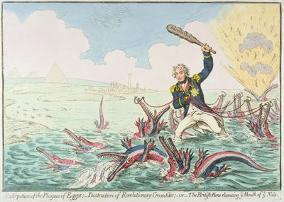 Extirpation of the Plagues of Egypt: Destruction of Revolutionary Crocodiles, 1798 by James Gillray